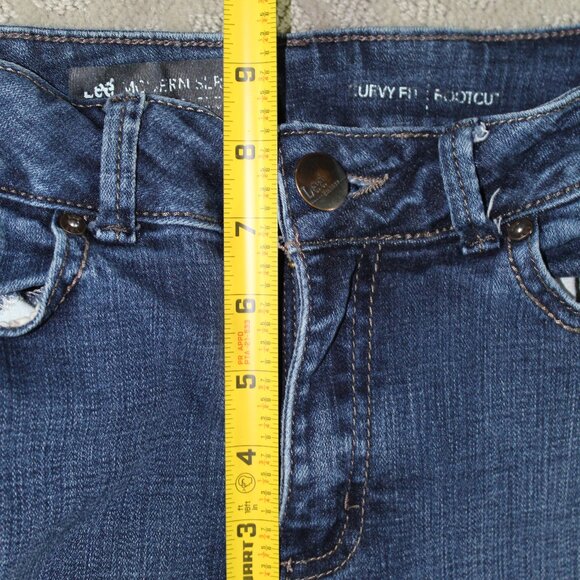 Lee Women's 6 / 28 Modern Series Curvy Fit Bootcut Blue Jeans - Picture 4 of 6